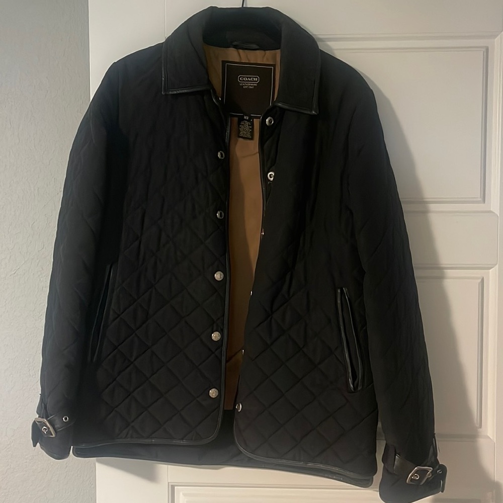 Coach Black Quilted Jacket/Coat